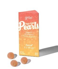 Gron: Ratio Gummies | Peach Prosecco 1:1 | 100mg THC : 100mg CBD | 10pk